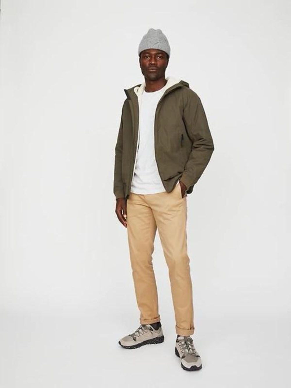 Hill City - Gap - High Pile Lined City Shell - Olive - Men’s Large